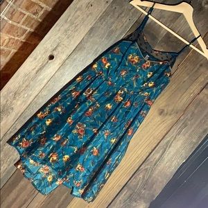 Teal floral high-low dress!